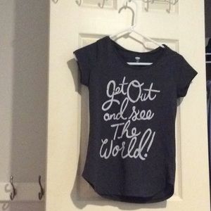 Cute worded gray shirt